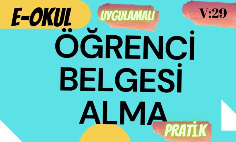 Öğrenci Belgesi Nasıl Çıkarılır