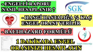 Balthazard Formülü İle Engelli Oranı Hesaplama (Formül)