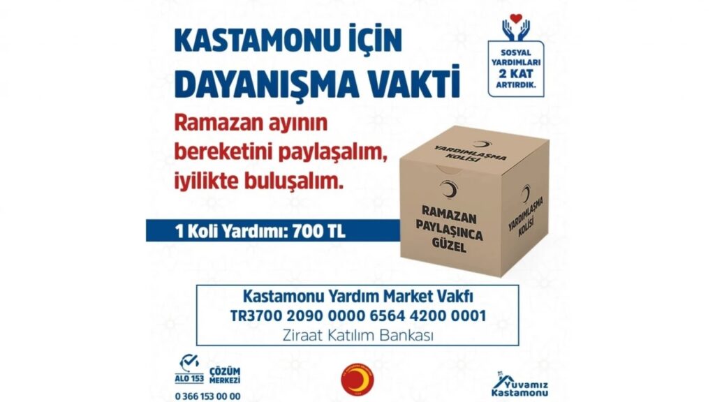 Kastamonu Belediyesi Ramazan Kolisi ve Gıda Yardımı