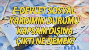 Sosyal Yardım Başvurusu Kapsam Dışına Çıktı Ne Demek?