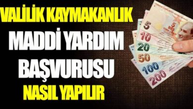 Kaymakamlık Para Yardımı Başvurusu
