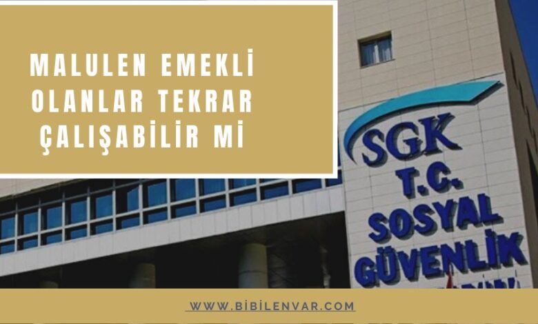 Malulen Emekli Çalışabilir mi